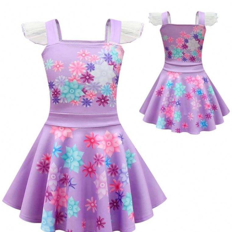 TV&movie cosplay violetti mekko tytöt prinsessa pukulaiset lapset Fancy Dress Party Kids Cosplay