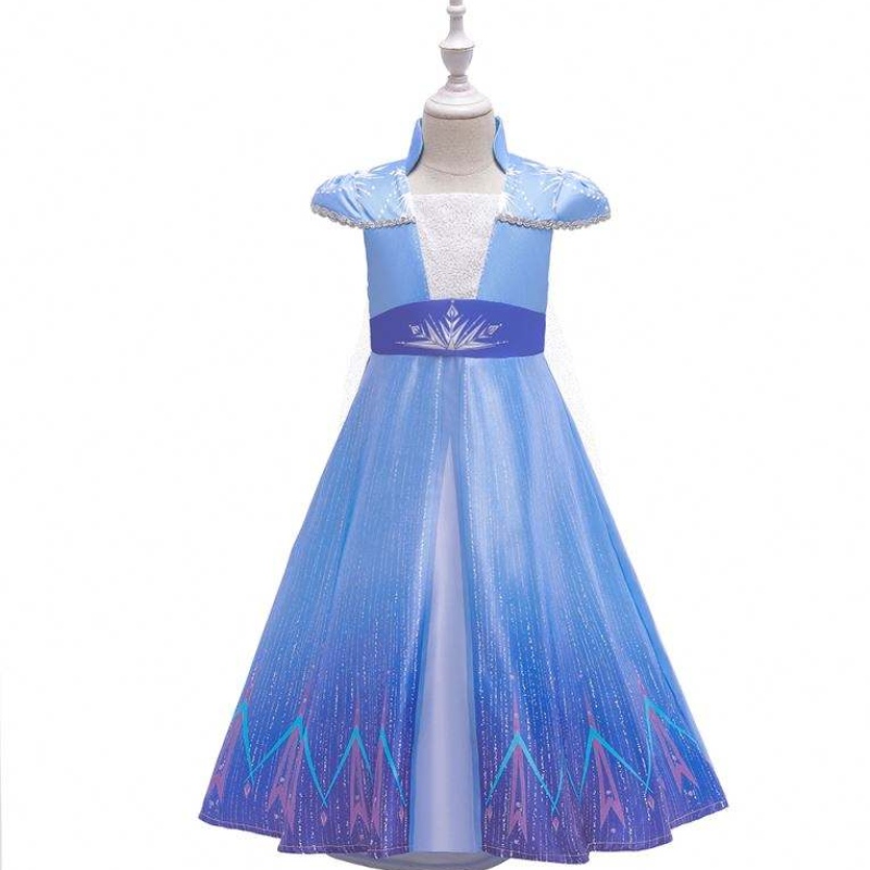Uusi prinsessa Elsa Anne Cosplay Dresses Girls TV -elokuvien puvut Halloween -juhlavaatteet BX1709