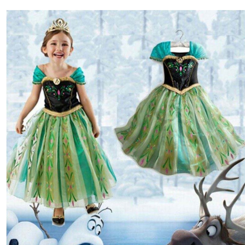 Elsa tukkumyynti pikkutyttöjuhlat kuluvat cosplay -vaatteet disny prinsessa mekko bxlsxb
