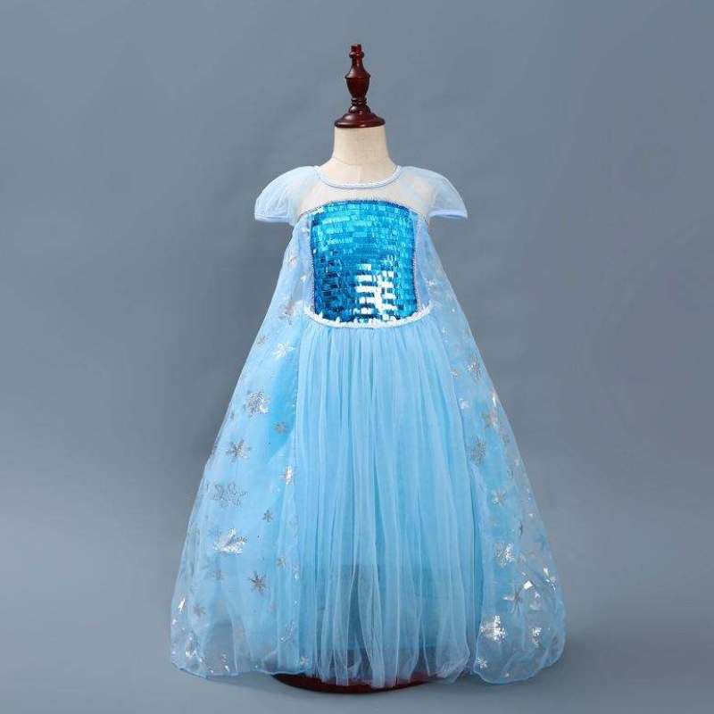 Tytöt Elsa-prinsessa Elsa Anna Fashion Kids Puku cosplay-puku Halloween Lasten mekko Kap-mekko 3-10 vuotta