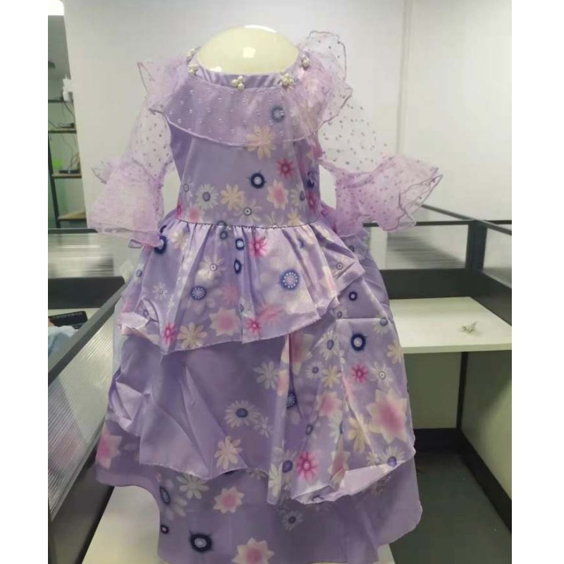 2022 tyttövauva mekko Mirabel tyttö prinsessa mekko Elegant iltajuhlat tutu prom -puku Encanto -lapset cosplay -puku