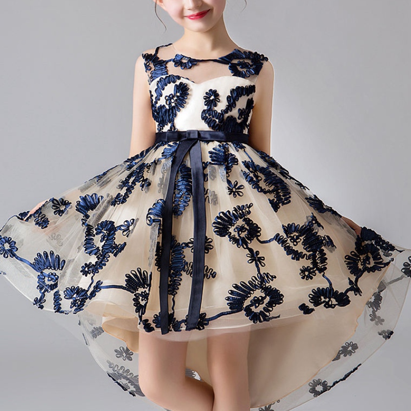Lasten mekko tyttöjen pukujen häät Syntymäpäivä uuden vuoden juhlajuhla illan tyylikäs prinsessa kesälapset pallopuku mekko 4-12