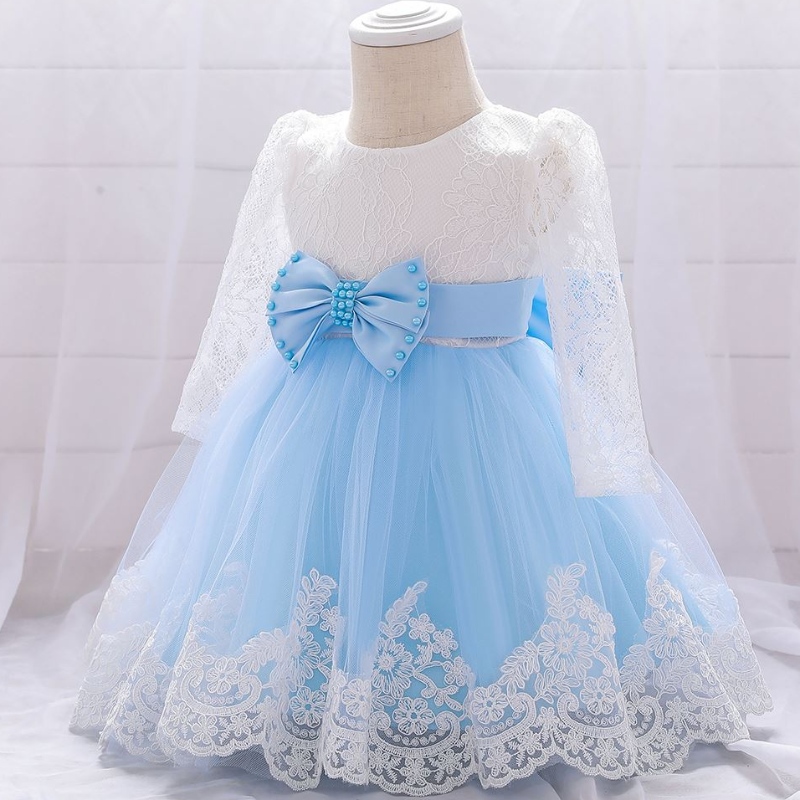 Baige Little Miss Fancy Frock vastasyntyneen vauvan kukkatyttöjen mekko Syntymäpäiväjuhlakko tyttövauvalle L1940XZ