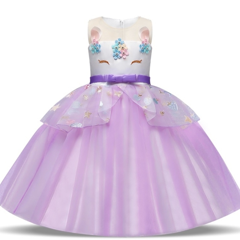 Yksisarvinen mekko tyttöjen hääjuhlia pallo puku Kids Bynaby Birthday Princess -mekko
