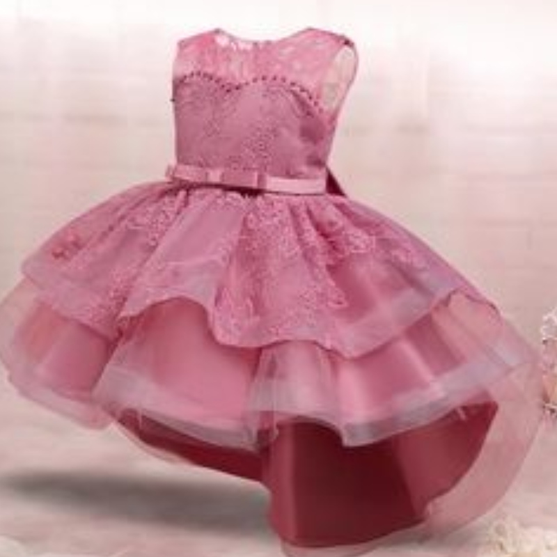 Tyttöjen jouluprinsessa -mekko lapsille pitsi kirjonta kukkapuvut lapset hää iltajuhlat prom -puku uudenvuoden puku
