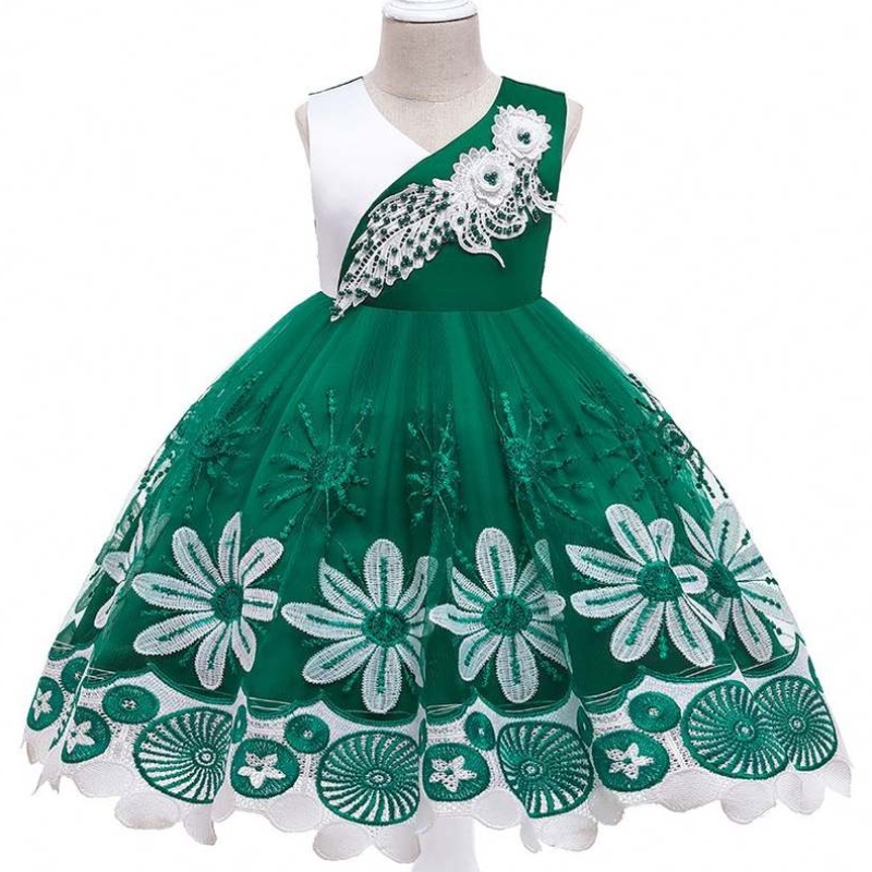 Baige uusi muotoilu kukkatyttöjen mekot Kids Party Syntymäpäivän hääprinsessa Lasten tyttömekko L5266