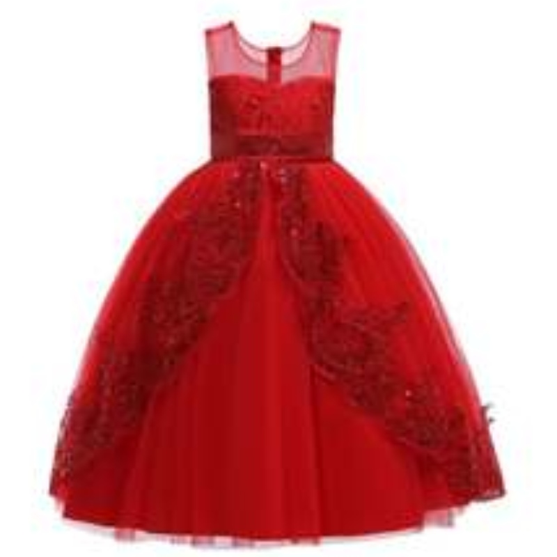 Kuuma myynti yksisarvinen väri hihaton brodeerattu lasten vaatteet Prinsessajuhlat tyttöjen mekkoihin