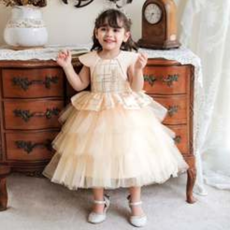 Baige tukkumyynti prinsessa paljetti tytöt \\\\ \'syntymäpäiväjuhlat Ainutlaatuiset pukujen hienot vauvamekot