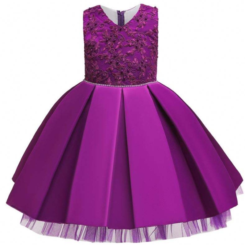 Baige Kids Princess -mekko brodeerattu violetti juhlapuvut vauvajuhlia pallo puku mekot