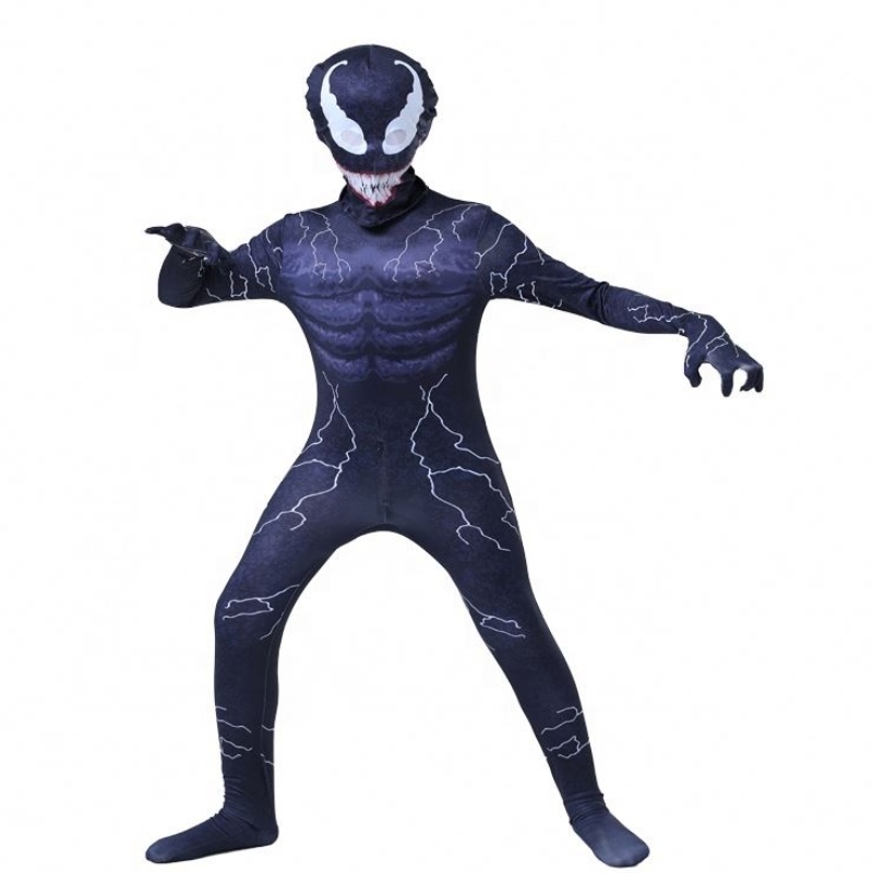 Uusimmat Peter Eddie Fancy Muscle Bodysuit Boys Superhero Jumpsuit Spiderman Halloween Venom Cosplay Children \\\\ -puvut