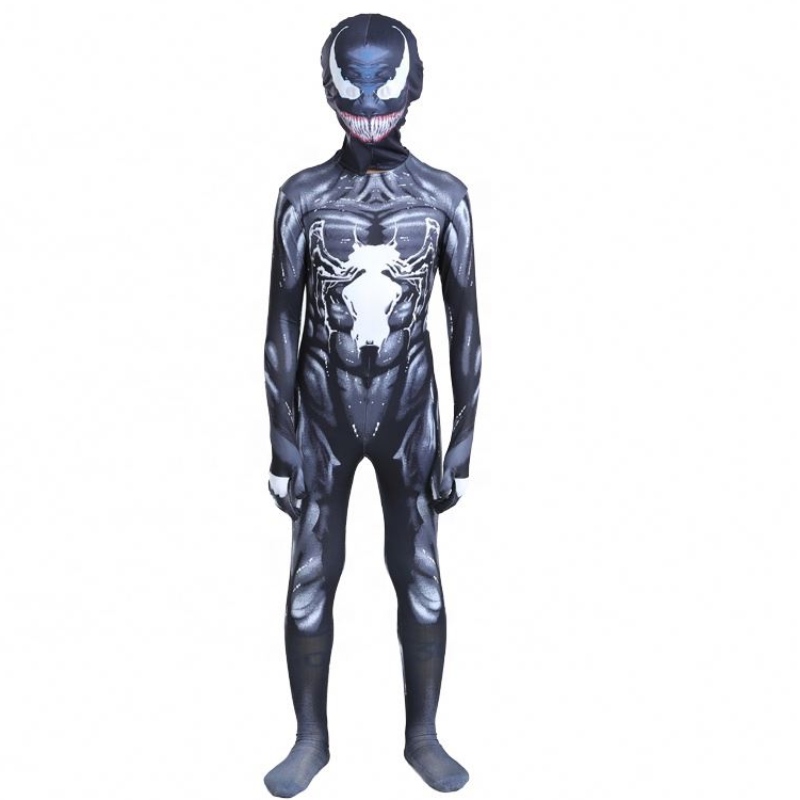 Musta lihaksen body -aikuisten pojat supersankari toimintahahmo hyppypuku Spiderman Halloween Cosplay Scorpion Venom myytävänä puvut