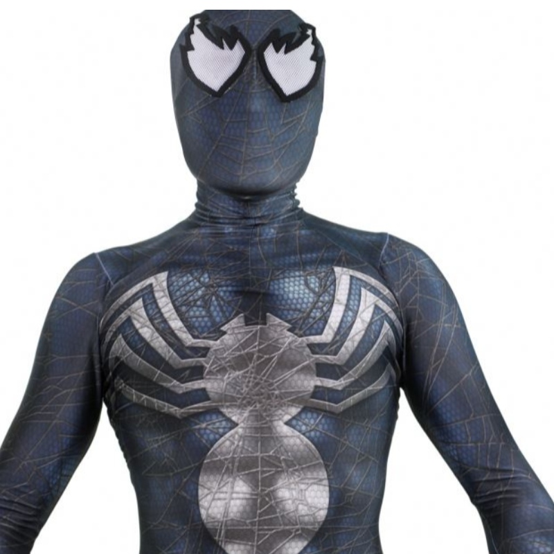 Black Zentai -puku Halloween Carnival Birthday Party Ruokija uutuus&ERIKOISTAMINEN SYMBIOTE Spiderman Venom -puku