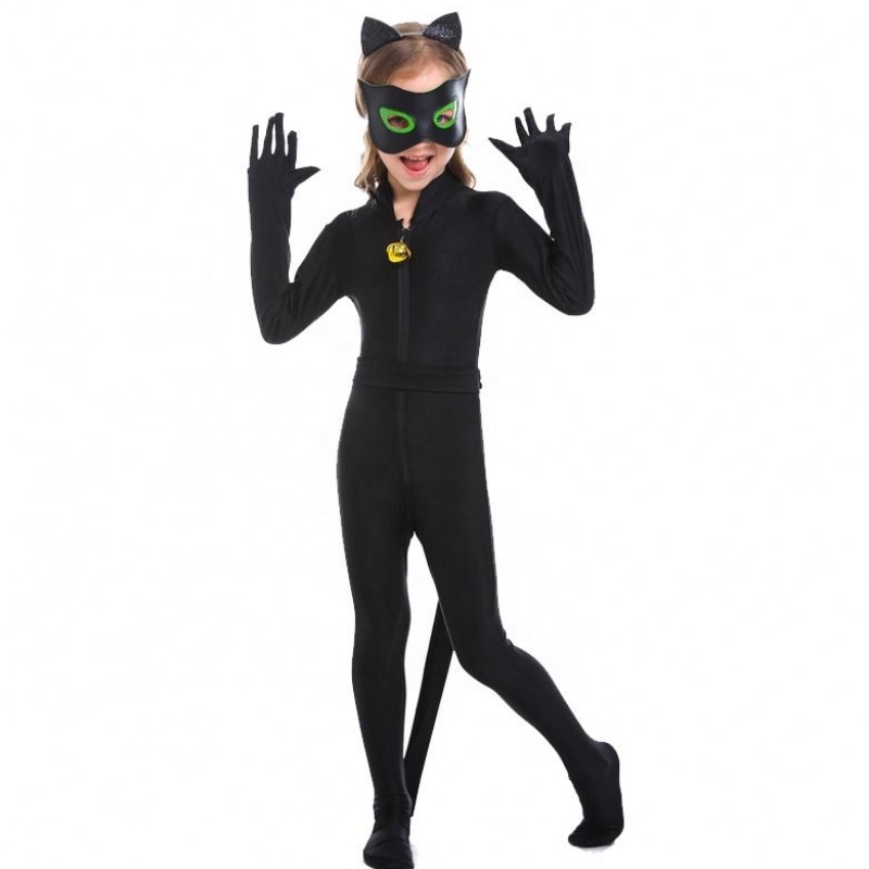 Kuumat Halloween -lapset Bat Man cosplay -pukut tyttöjen kissannaisten lasten supersankaripuvut