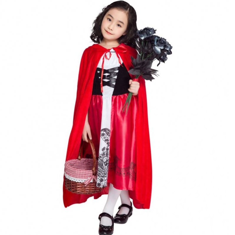 Lasten päiväpuvut Halloweenin lapset Punainen Riding Hood -puku Cape for Kids