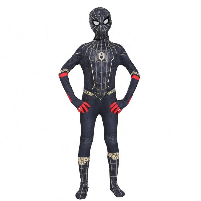 Fancy jumpsuit Aikuinen ja lapset Halloween cosplay bodysuit punainen musta spandex 3D -painetut vaatteet Hämähäkki Man Spiderman -puku