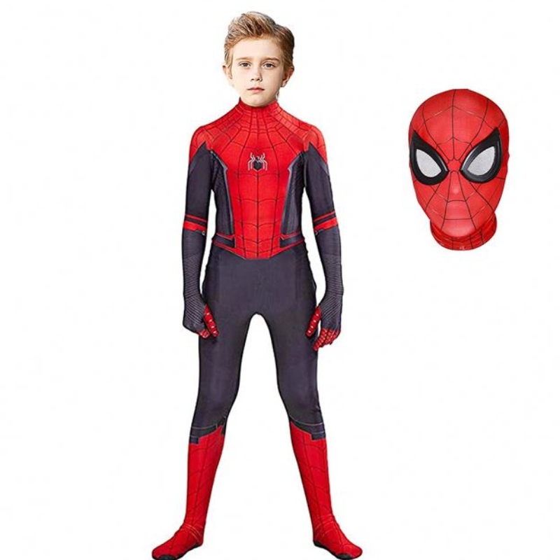 Spiderman -puku Body for Kids Spandex Zentai Halloween Cosplay Jumpsuit 3D -tyyli