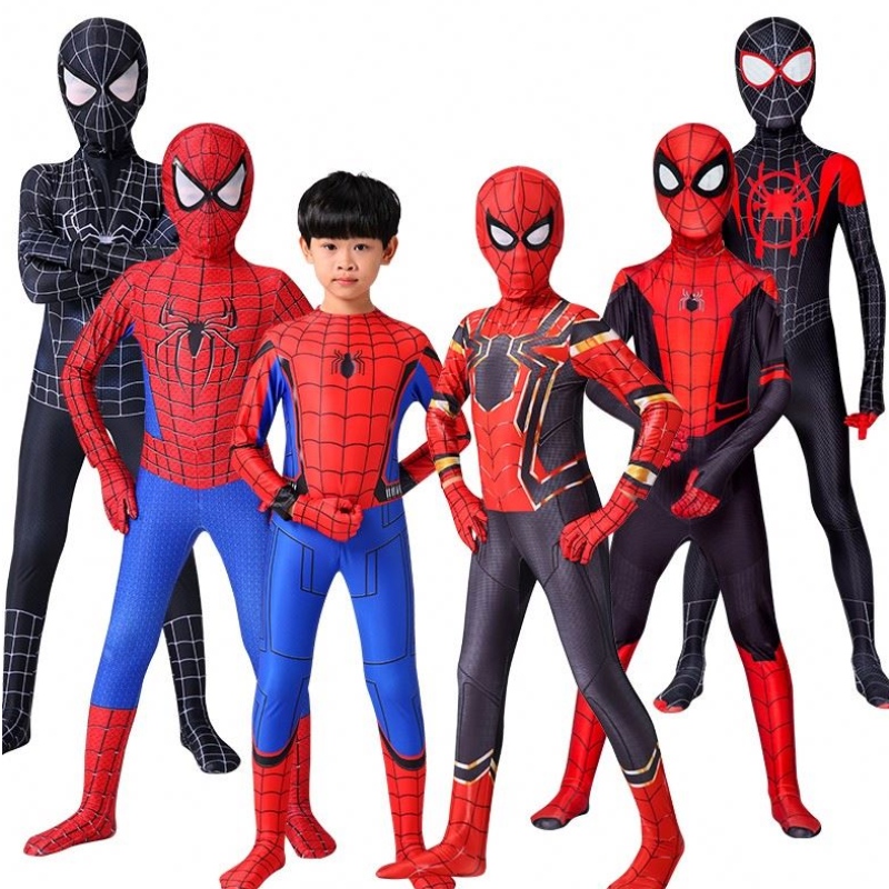 Rauta Spider Cosplay Amazing Spiderman Miles Halloween -puku Peter Parker Zentai puku Supersankari Body for Kids Adult