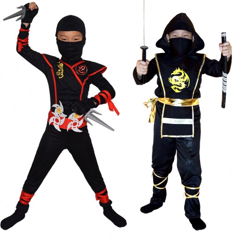 Pojat tytöt Ninja cosplay Party Fancy mekko tikari veitsi tikkaat karnevaali helloween miekkamies Warr -puku lasten puku
