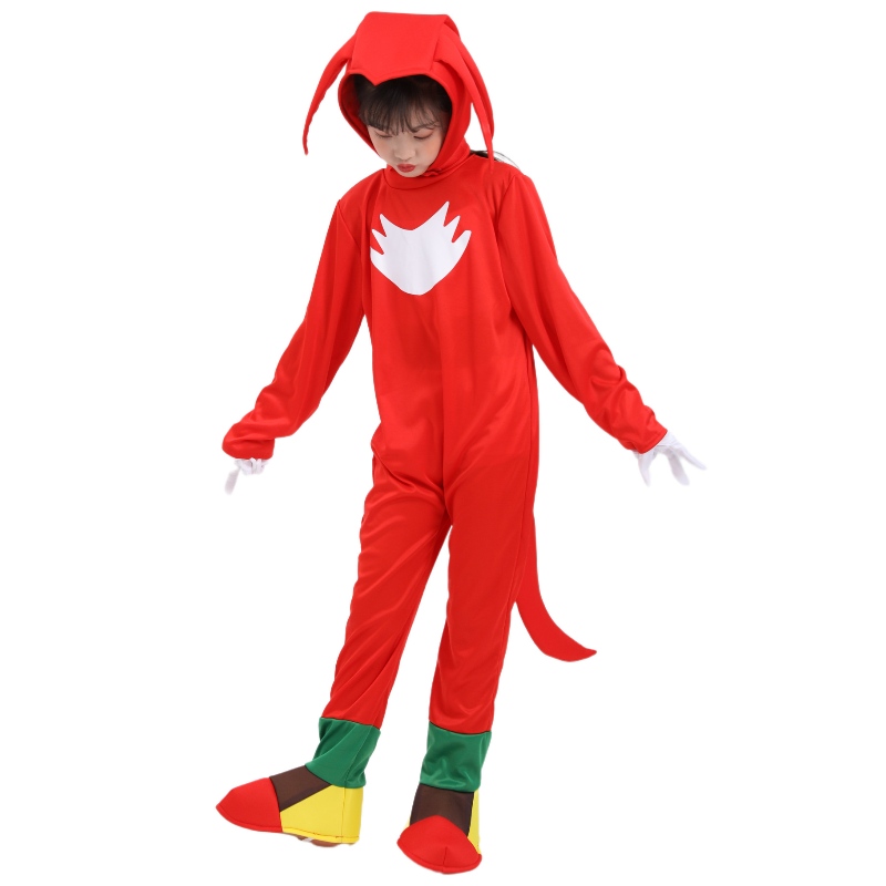 Lapset Stage Performance Puvut Punainen Sonic Halloween -puku lapsille