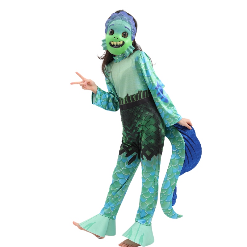 New Style Kids -elokuva Sea Monster Cosplay Jumpsuit Boys Luca Halloween -puvut lapsille