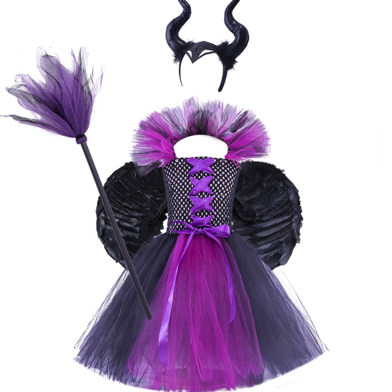 Amazon Hot Myynny Lasten Halloween Dress Girls Tutu Dress Witch Dress -pääpanta